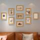 九宫格照片墙框挂墙组合框免寸装 9照片客厅相背景墙 打孔洗ZPQ512