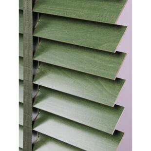 中古降绿实木百叶窗遮帘光书卧OCB室房客厅阳台木质升卷帘木纹遮