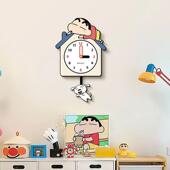 蜡笔小新创YYG7220 意钟表挂钟客厅2025挂新款 钟墙网红高级时感壁