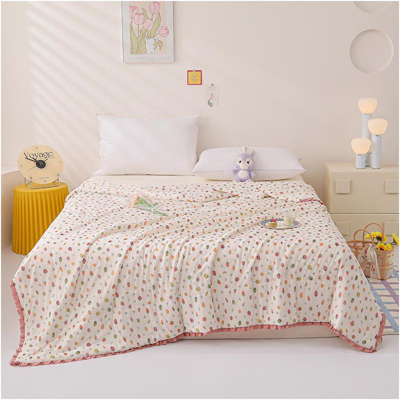 225新款石灰25042785凉丝绸夏季被子薄被子被子芯小清新小单0爽花