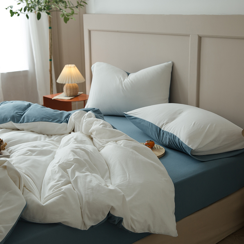 A类婴儿级丨 纯棉针织天竺棉裸睡四件套全棉床上用品被套床单春秋