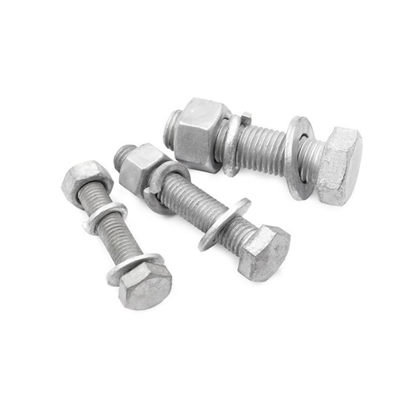 4.8级外六角热镀锌螺栓 光伏电力适用M12热浸锌螺丝