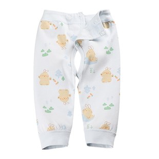 12个月男女宝宝开裆裤 婴幼儿纯棉春秋打底线裤 可调节按扣无骨0