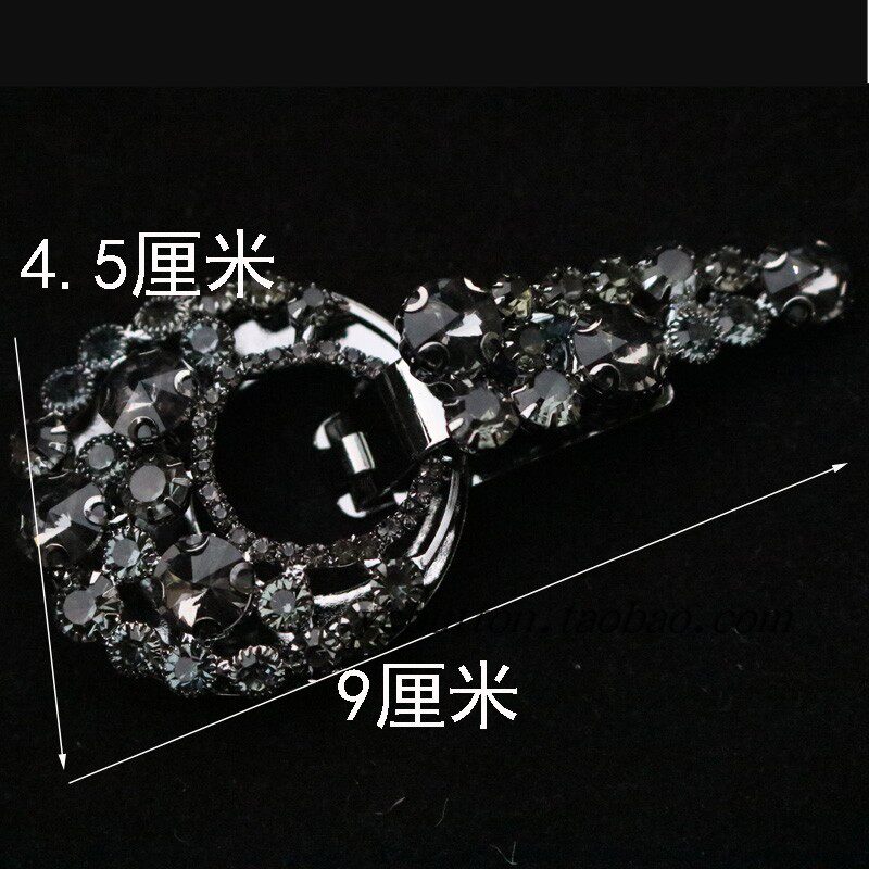 裘皮大衣扣水晶领口装饰鸭嘴扣镶钻貂皮皮草对扣搭扣纽扣奢华扣子