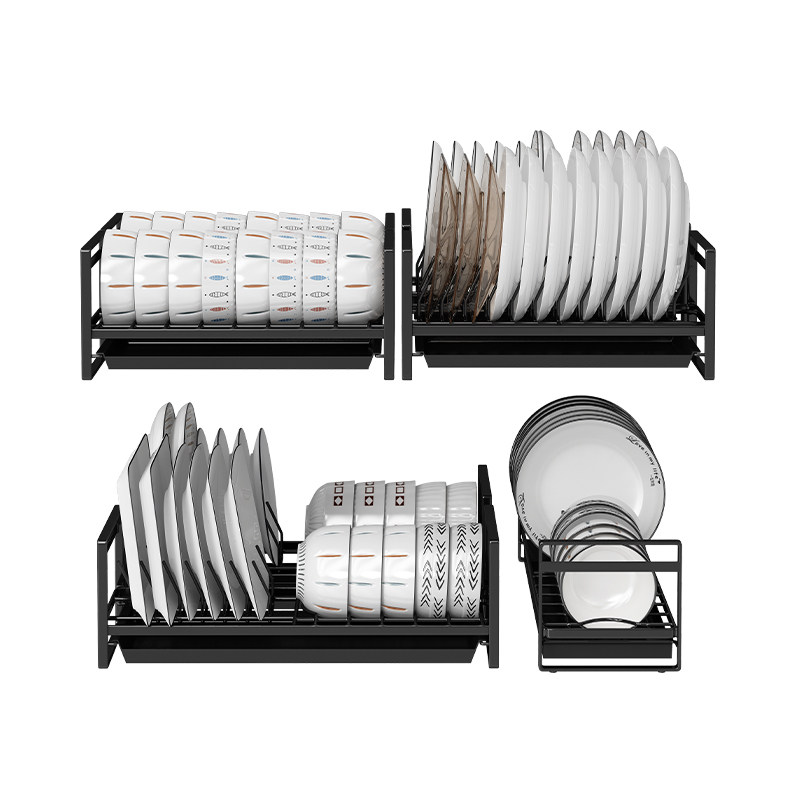 御仕家厨房单层碗碟沥水架橱柜内置放碗置物整理家用盘子收纳大全