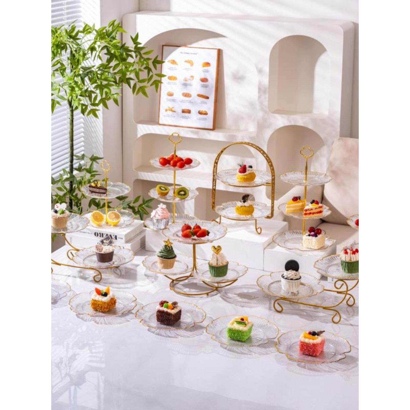 生日婚庆活动蛋糕托盘甜品台摆件展示架套装多层果盘下午茶点心架,餐饮具,果盆/果盘/果篮,淘宝优惠券,粉丝福利购,淘宝优惠卷