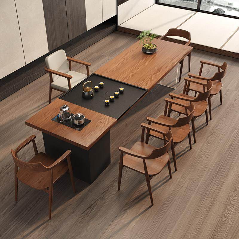 实木大板泡茶桌椅组合现代简约办公室大型茶台茶桌烧水壶茶盘一体,住宅家具,家用茶台/茶桌,淘宝优惠券,粉丝福利购,淘宝优惠卷
