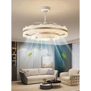 客厅风扇灯现代轻奢大厅吸顶主灯带风扇一体家用卧室房间全屋灯具