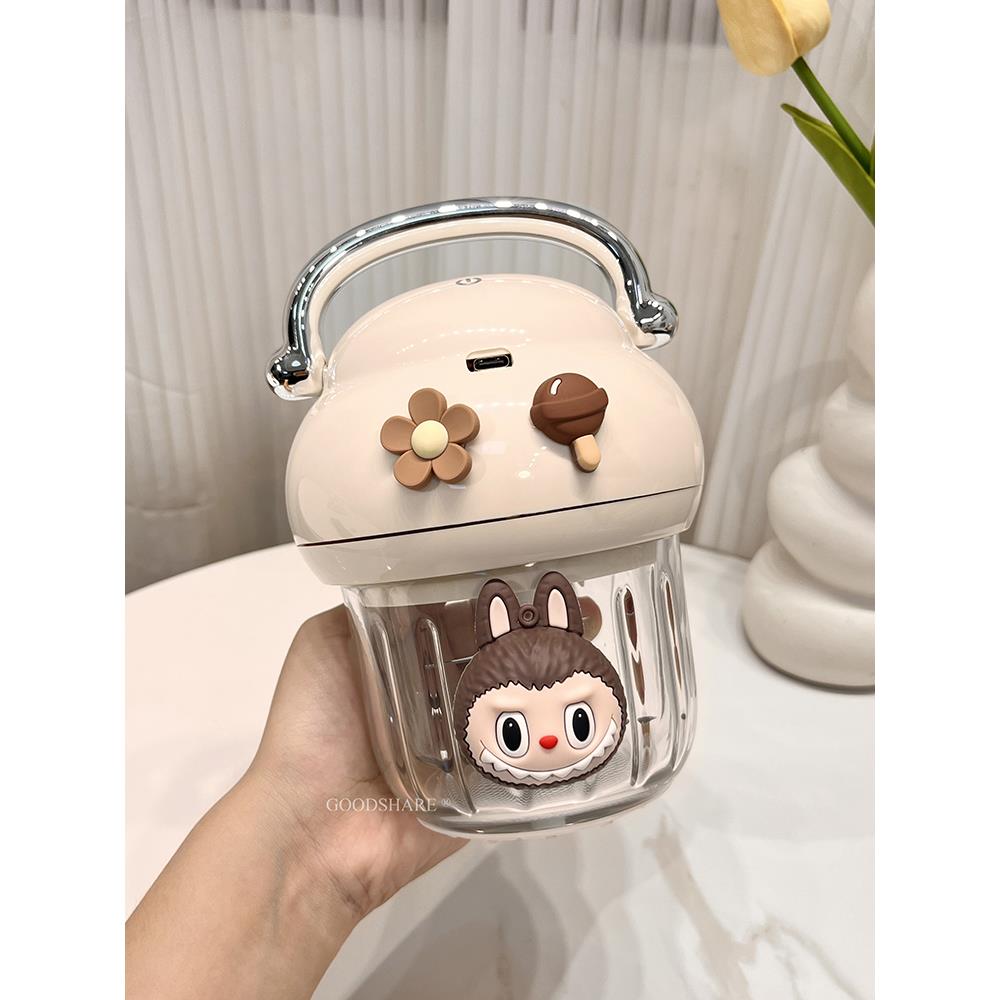 电动料理机家用小型绞肉机可爱卡通多功能便携式打蒜辅食机捣蒜器