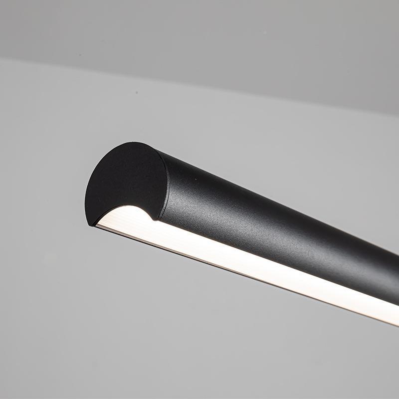 餐厅灯一字灯议具现代简台约弧面吊升降65319长条吧餐桌办公会室