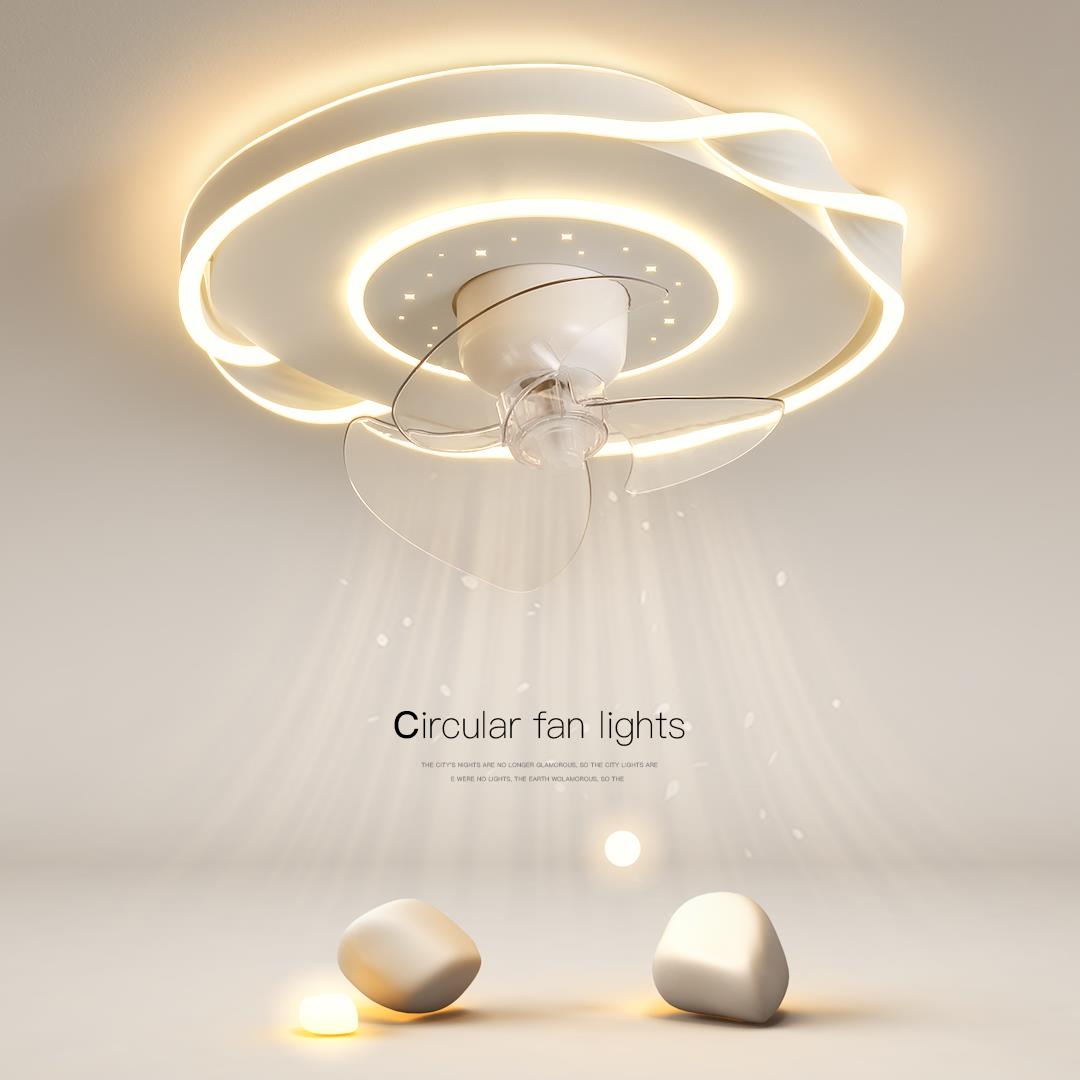 创意主卧室灯全光谱风扇灯简约现代led吸顶灯客厅房间灯中山灯具