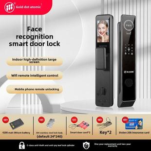 金点原子人脸识别智能锁防盗入户门电子密码监控锁 W10