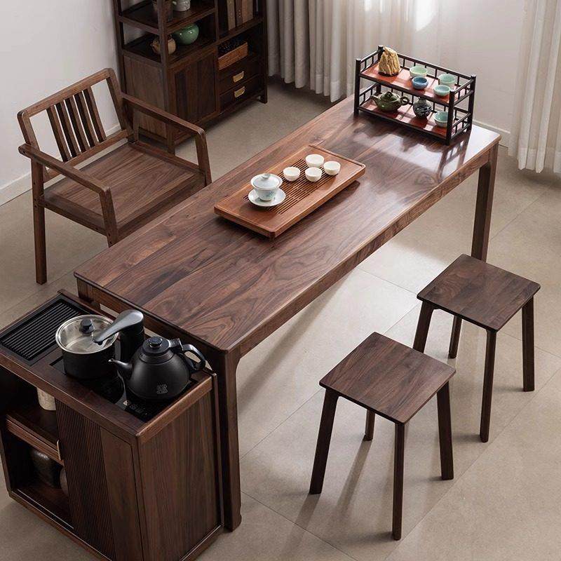 北美黑胡桃木茶桌椅组合原木家用阳台茶桌客厅新中式茶几功夫茶台,住宅家具,家用茶台/茶桌,淘宝优惠券,粉丝福利购,淘宝优惠卷