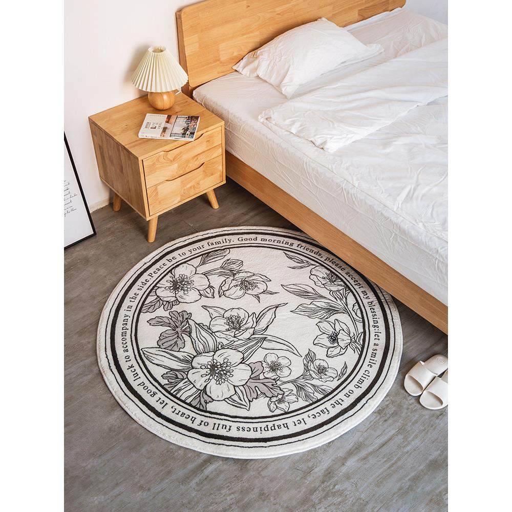 北欧圆形地毯客厅进门毯子防尘蹭灰家用防滑地毯现代简约床边地毯,居家布艺,地毯,淘宝优惠券,粉丝福利购,淘宝优惠卷