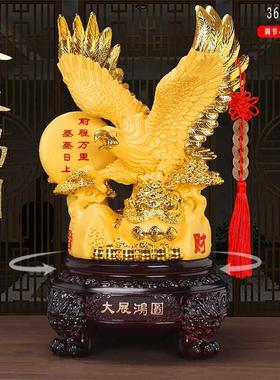 大展鸿图老鹰摆件工艺品店铺公司前台办公室桌面装饰摆设开业礼品