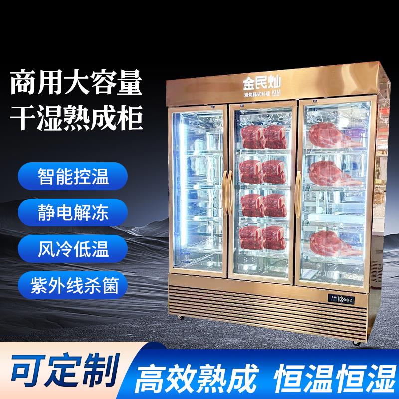 牛排干湿式熟成柜红酒柜恒温商用冷藏西餐厅和牛冷冻展示柜排酸柜