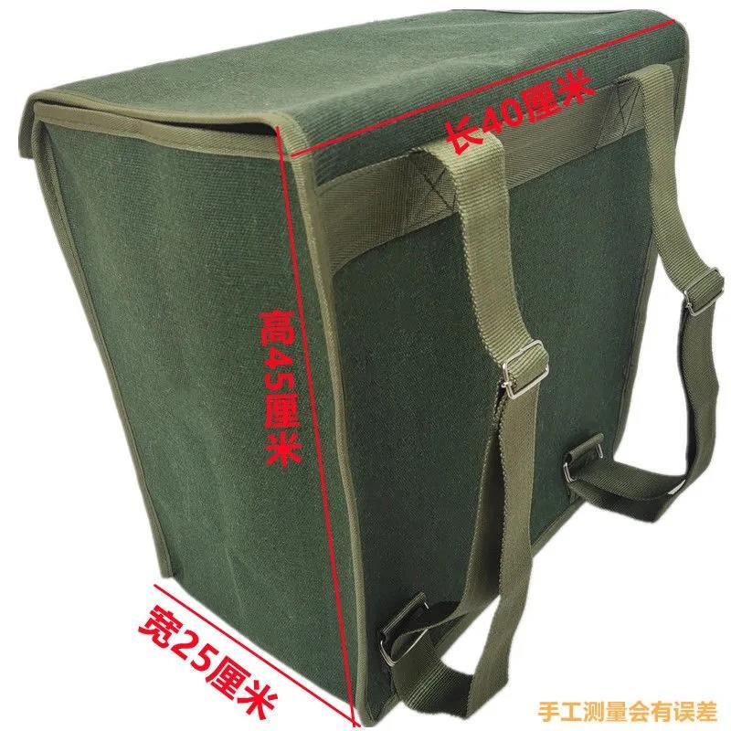 多功能加厚帆布双肩背包工具包工地户外多用途耐磨登山矿场专用包