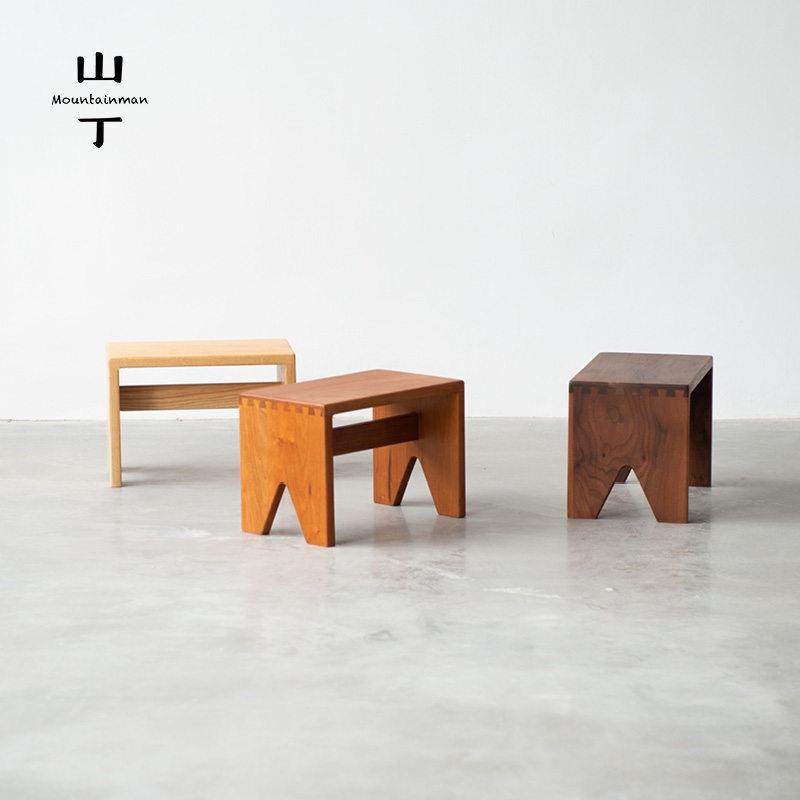 山丁 燕尾凳 实木黑胡桃樱桃榫卯换鞋凳儿童换鞋矮凳简约现代覆古,住宅家具,矮凳,淘宝优惠券,粉丝福利购,淘宝优惠卷