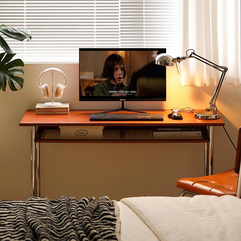 中古实木书桌化妆桌梳妆台一体卧室轻奢高级感桌子工作台办公桌