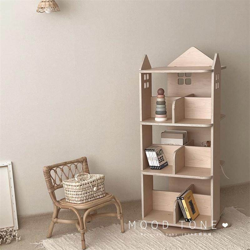 韩国ins儿童旋转书架360度家用绘本架实木多层落地简易书柜阅读架,住宅家具,儿童书柜,淘宝优惠券,粉丝福利购,淘宝优惠卷