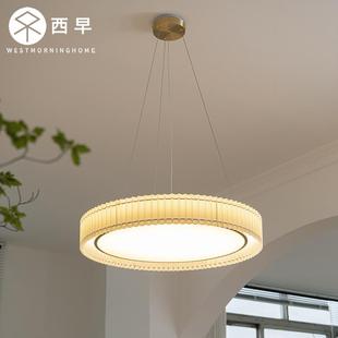 北欧简约创意全铜餐厅吊灯 西早 意大利复古浪漫客厅书房吸顶灯
