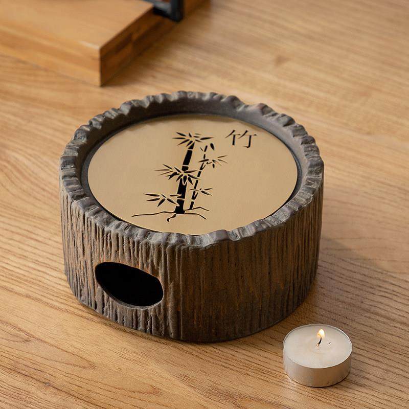 温泡茶炉蜡烛加热保温底座茶杯加热暖茶器大号温茶器树桩炉梅花铜,餐饮具,茶道/零配,淘宝优惠券,粉丝福利购,淘宝优惠卷