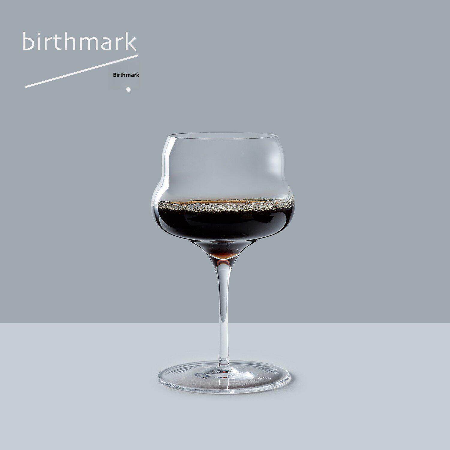 M尺寸短双腹高脚杯/咖啡杯/Tigpe葡萄酒杯/镶边葡萄酒杯|痣胎记