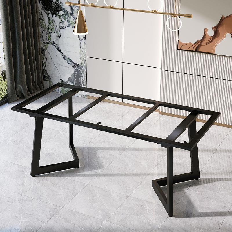 桌腿支架岩板大理石碳素钢支撑脚办公茶桌金属餐桌桌子腿底座桌脚