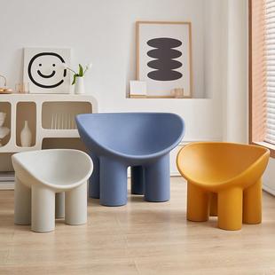 北欧大象腿椅塑料椅单人懒人休闲椅户外休闲区椅子创意可爱塑料凳