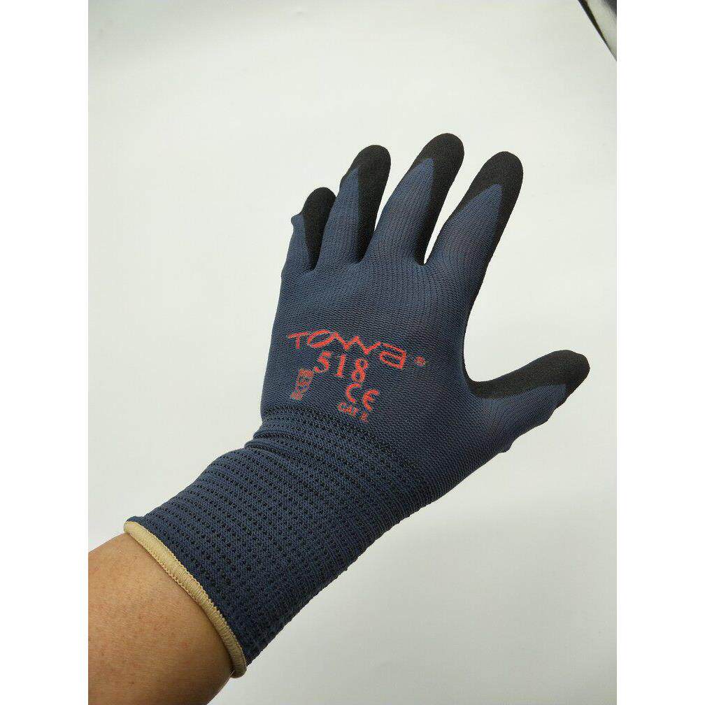 TOWA手套518丁腈橡胶涂层手套 防滑耐磨劳保东兴搬运维修薄款弹力