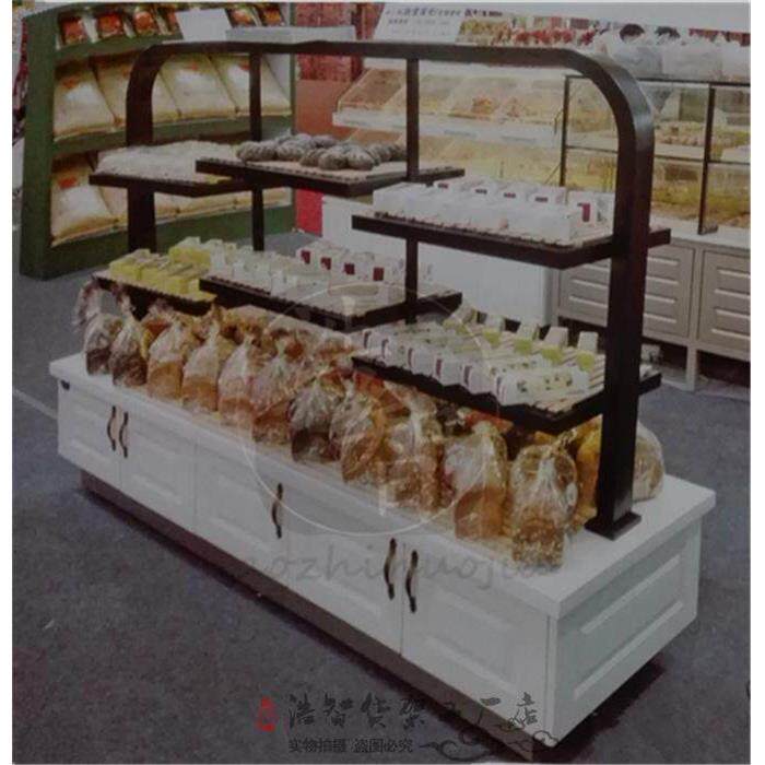 铁艺烤漆面包柜敞开式展架边柜中岛柜错层式蛋糕模型展示柜欧式烤
