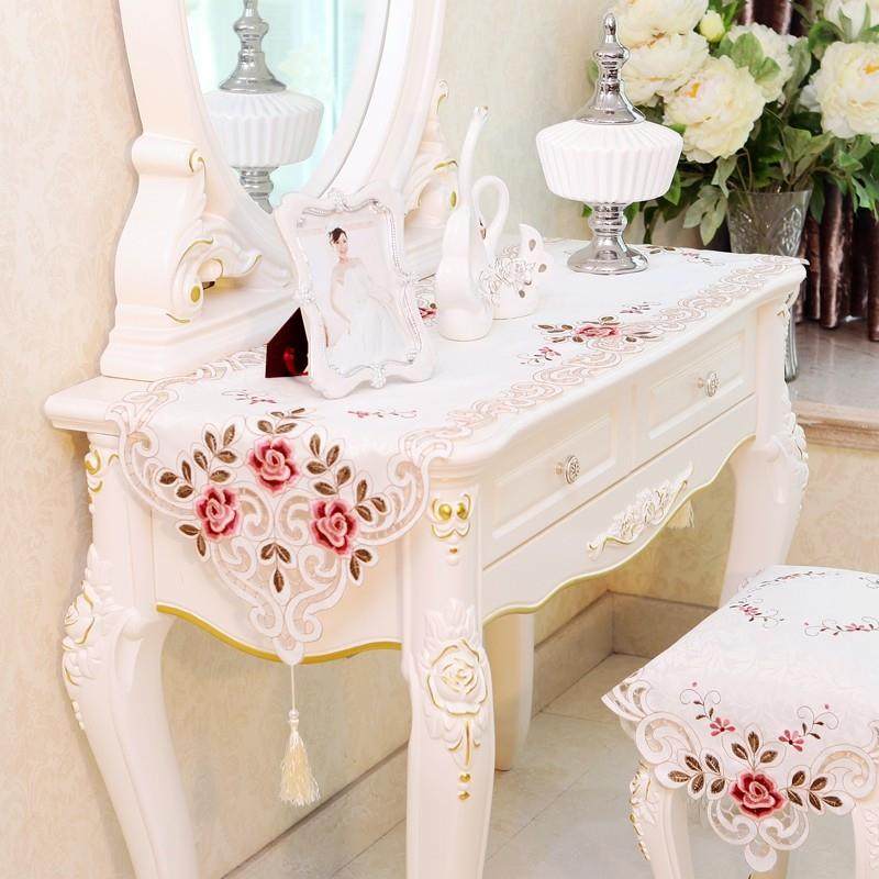 欧式梳妆台化妆台防尘盖布现代简约盖巾电视柜桌布鞋柜茶几桌旗