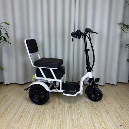 小臻·电动车一体三轮车小型电动代步老人折叠车迷你家用便携电车