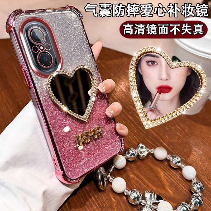 华为nova9se手机壳hinove9es保护套JLN一AL00镜子FIO一BD00外壳女
