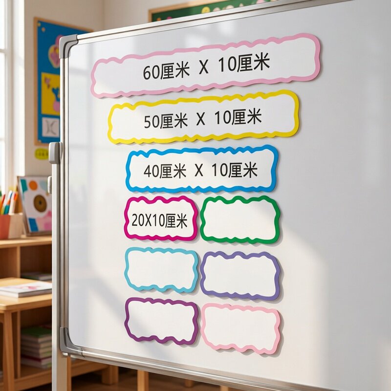 教师公开课教学磁性可擦写空白白板贴黑板贴磁吸力板书贴卡片教具磁性贴空白磁性贴卡通磁力贴磁力擦写幼儿园