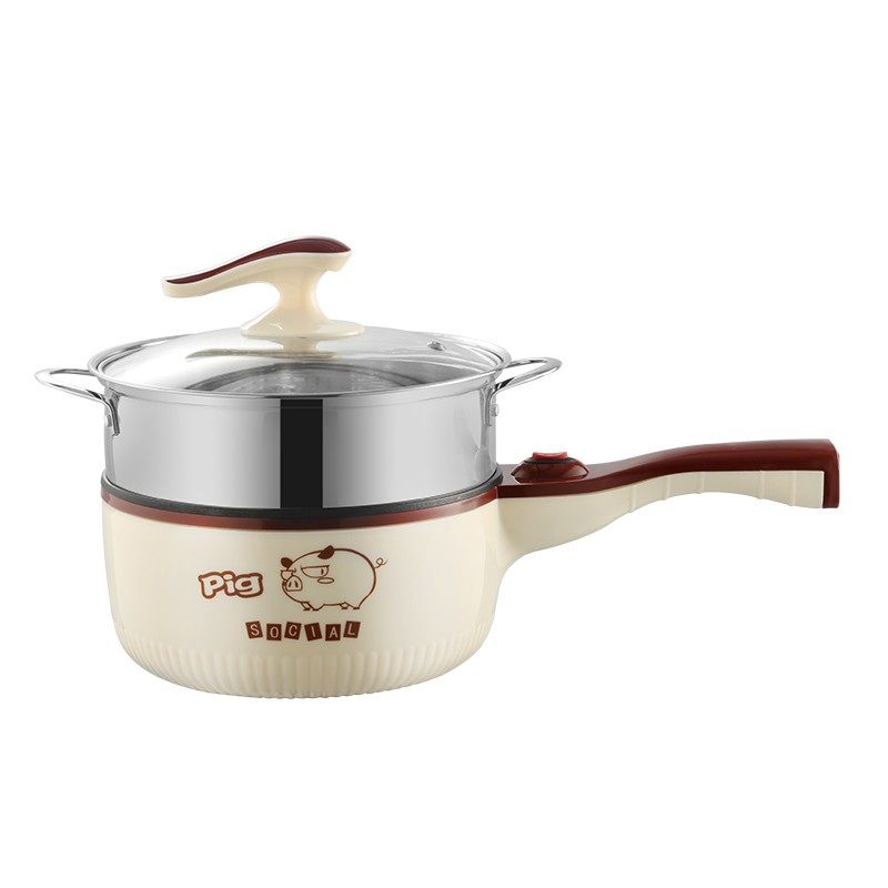 电炒蒸煮一体锅 1人-2人3多功能电热锅不粘电煎炒锅家用学生宿舍