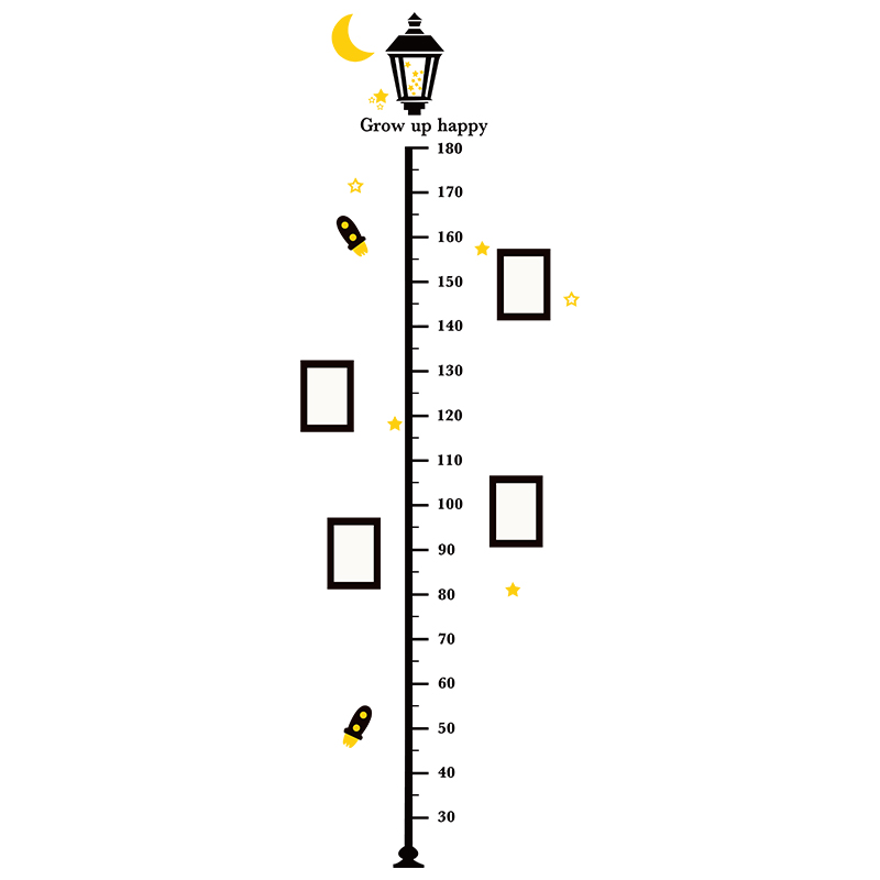 照片墙3d立体墙贴测量宝宝身高贴身高尺儿童房间装饰品亚克力贴画