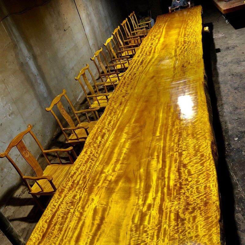 金丝楠大板原木实木整板水波老板桌会议桌办公桌茶桌大班台主管桌