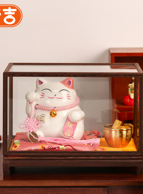 祈吉日式招财猫摆件2025新款店铺收银柜台乔迁家居玄关客厅生日礼