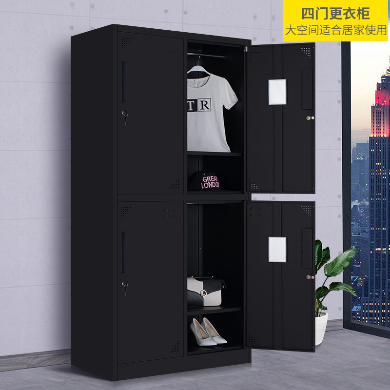 广东省深圳市黑色更衣柜健身房换衣柜存包柜感应锁员工宿舍储物柜