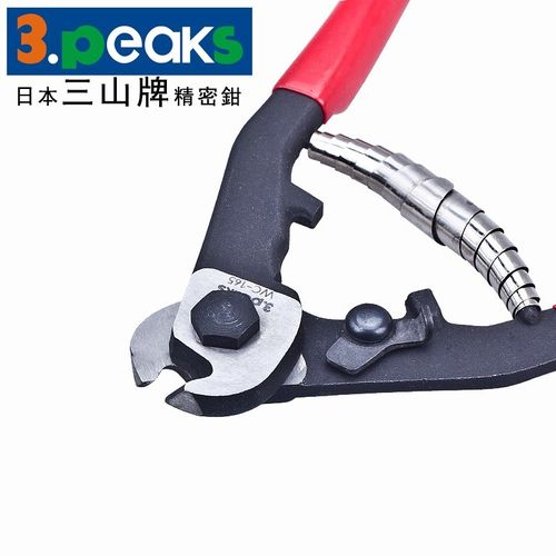 日本三山牌3.PEAKS威也钳子钢缆剪WC-165进口钢丝钳钢索剪钳6寸
