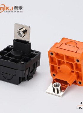 穿墙橙色350A 锂电池连动力电池极柱 单芯大电流储能柜接线柱端子