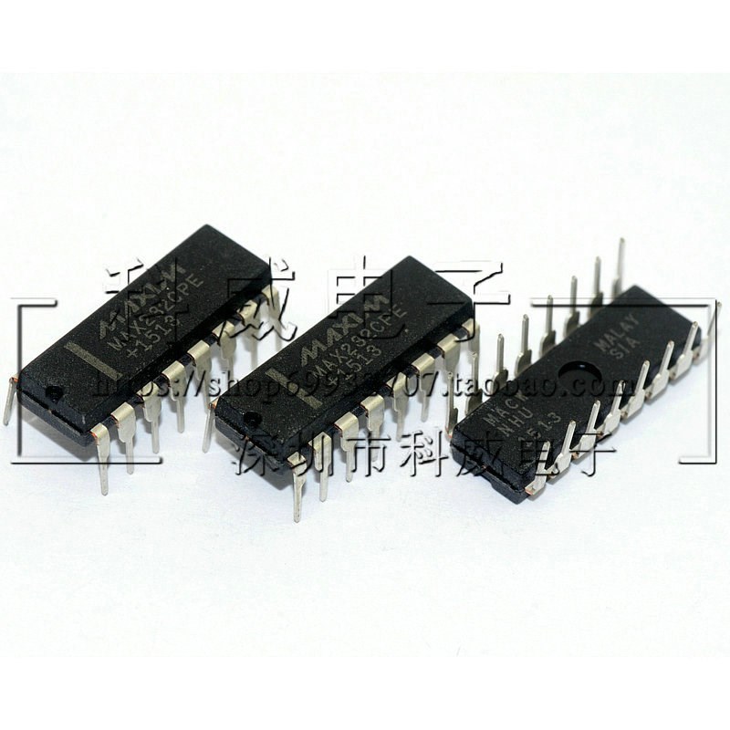 MAXIM/美信/MAX232CPE  DIP-16 接口收发器芯片IC 直插下单请咨询