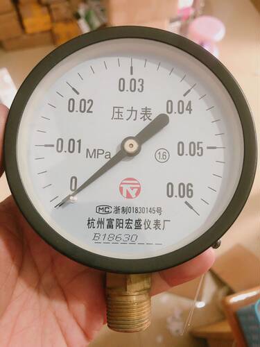 Y-100 0.06Mpa气压表低压表微压表宏盛仪表