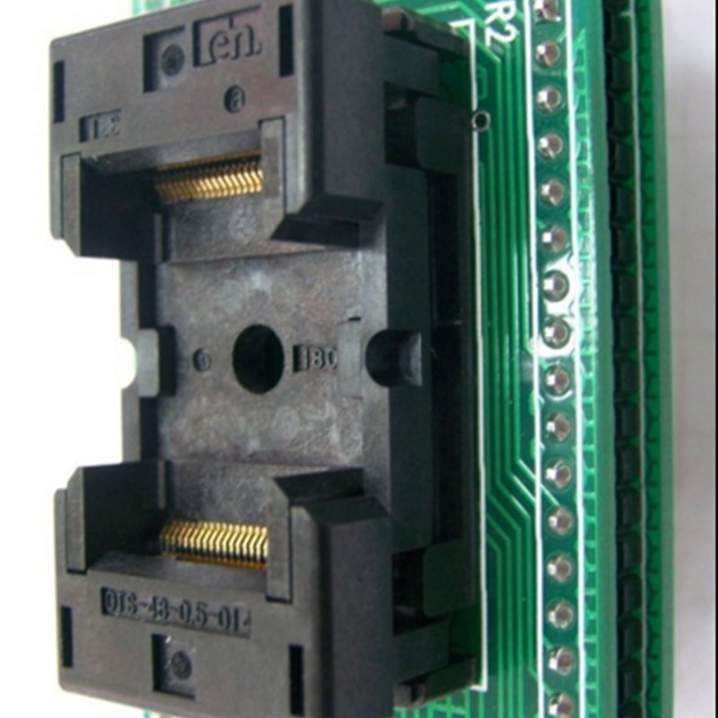Flash48pin烧录座 TSOP48/D48测试座 OTS-48-0.5-014测试座带板座