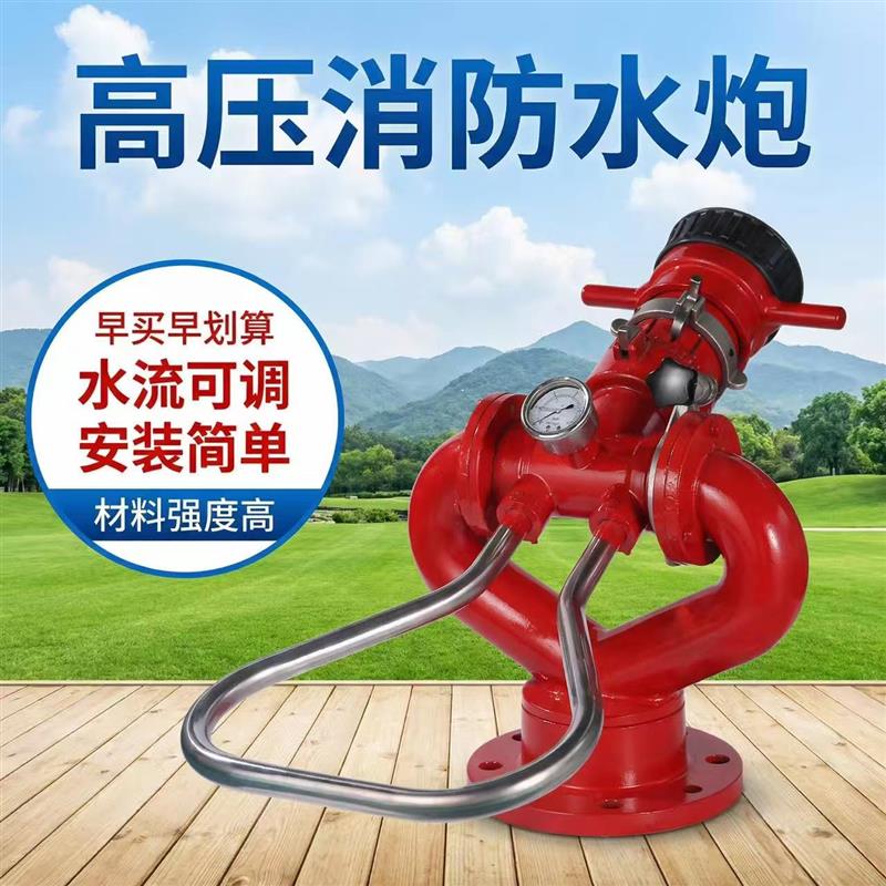 固定式消防水炮PS30-50泡沫水两用直流喷雾消防车水炮船用雾炮栓