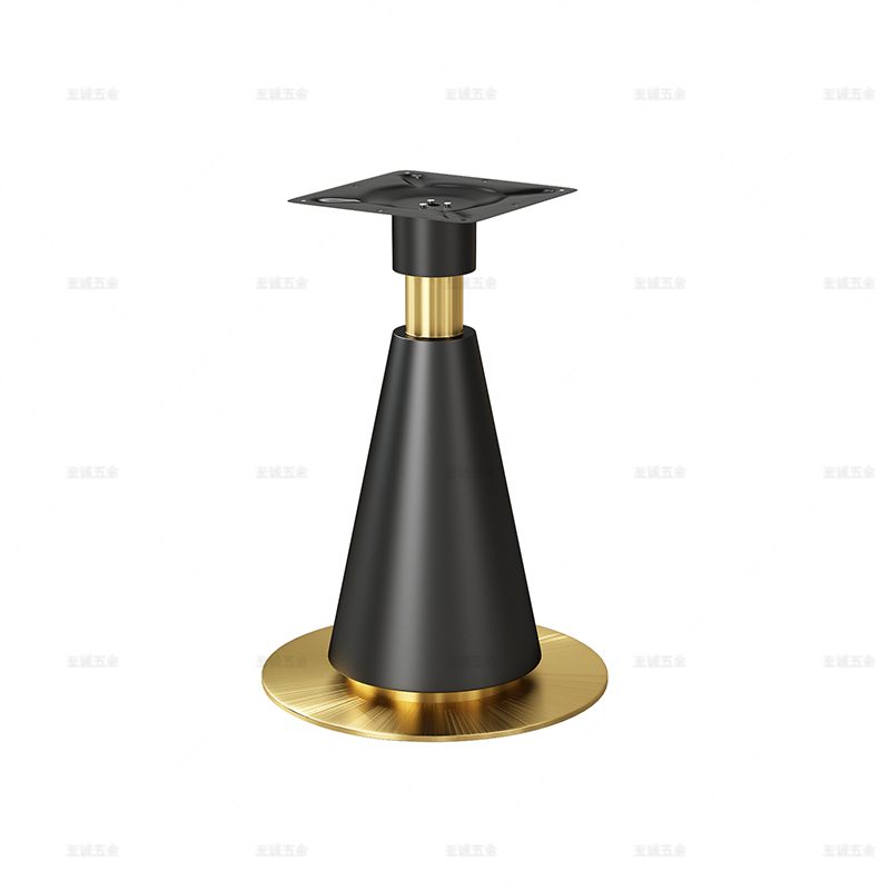 不锈钢洽谈桌脚边几酒店客厅圆桌桌腿郁金香小蛮腰喇叭圆形餐桌脚