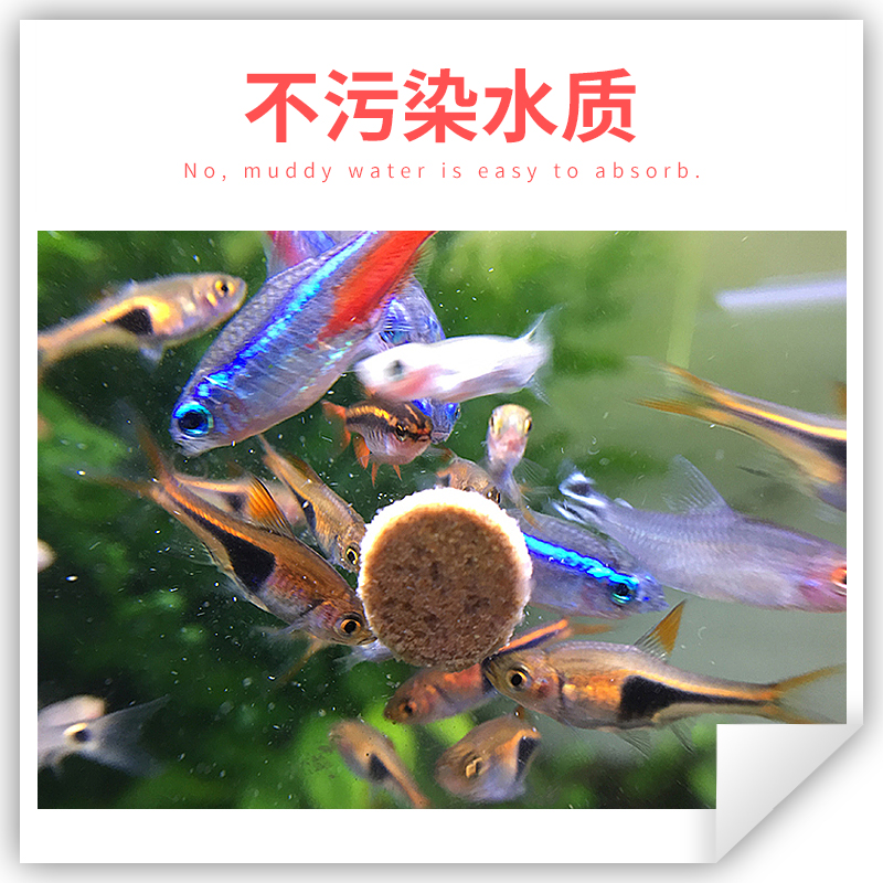 热带鱼孔雀鱼饲料鱼食小型鱼灯科鱼斗鱼微粒薄片贴片鱼粮净重90克