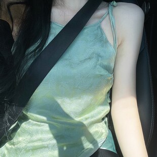 新中式改良肚兜真丝挂脖吊带背心国风修身内搭外穿气质上衣套装夏