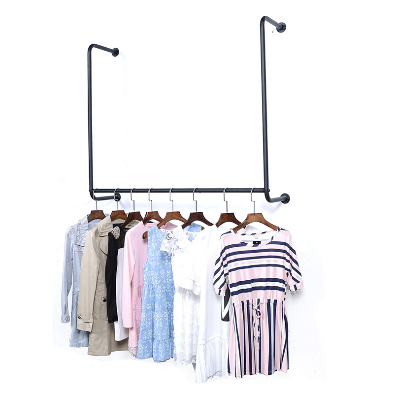 铁艺服装架服装店衣服展示架上墙女童装店挂衣架服装壁挂简约吊架